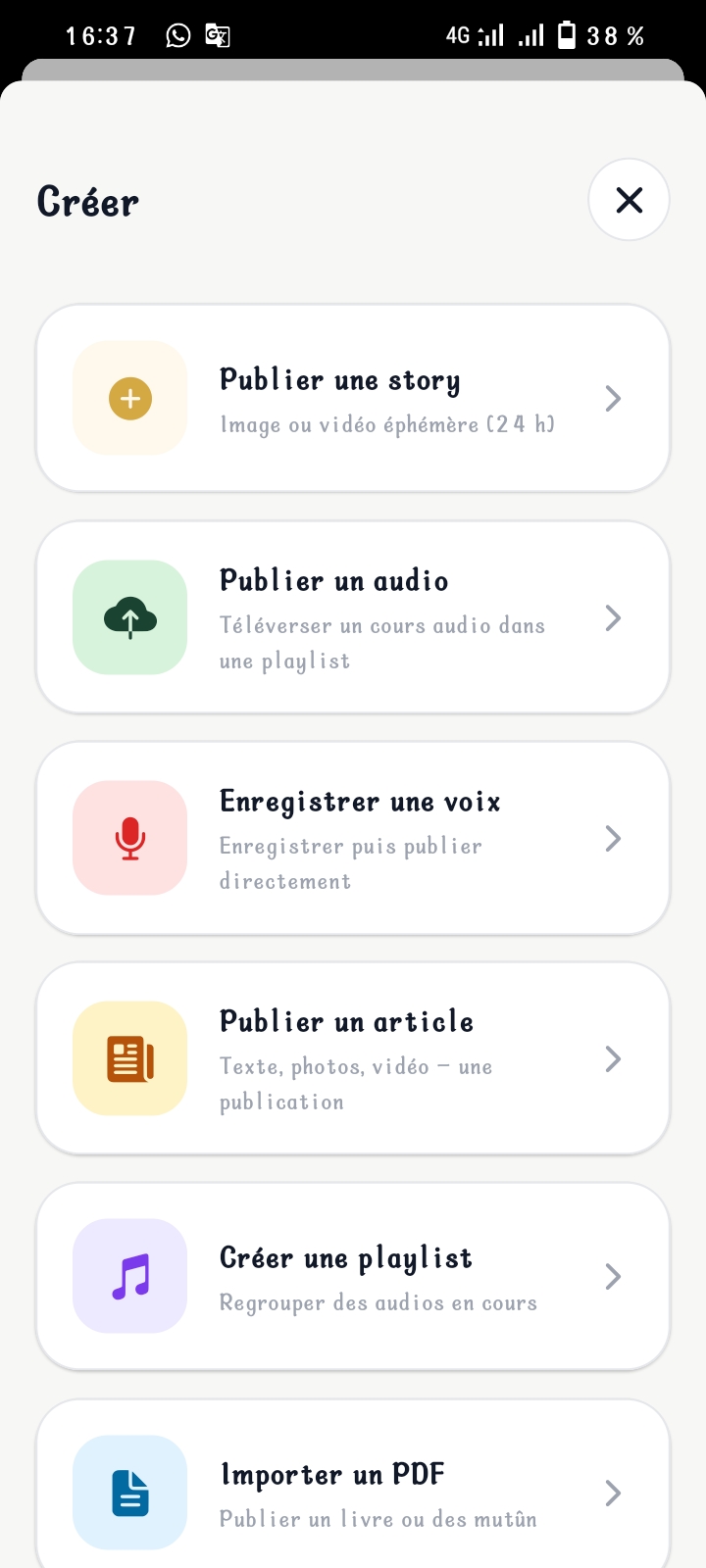 Publier un contenu